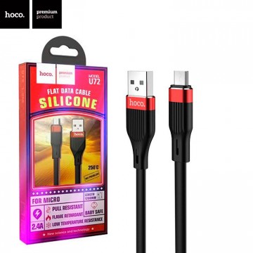 USB кабель Hoco U72 Forest Silicone micro USB 1.2М черный в Одессе