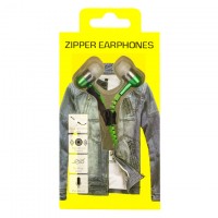 Наушники с микрофоном Zipper yellow puck зеленые