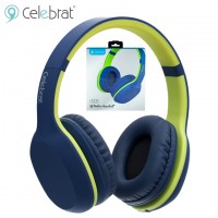 Bluetooth наушники с микрофоном Celebrat A18 сине-зеленые