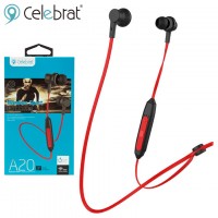 Bluetooth наушники с микрофоном Celebrat A20 черно-красные