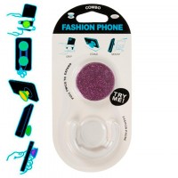 Держатель для телефона Popsocket ″Glitter″ с подставкой розовый