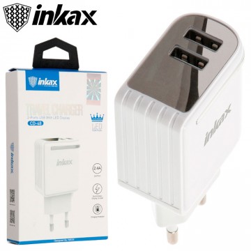 Сетевое зарядное устройство inkax CD-48 2USB 2.4A white в Одессе
