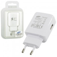 Сетевое зарядное устройство Samsung Fast Charge EP-TA300 1USB 2A блистер white