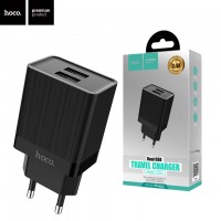 Сетевое зарядное устройство Hoco C51A 2USB 3.4A black