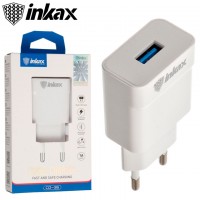 Сетевое зарядное устройство inkax CD-36 1USB 1A white