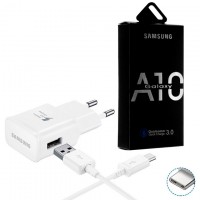 Сетевое зарядное устройство Samsung A10 Fast charger 5V-2A 9V-1.6A 2in1 Type-C white