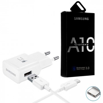 Сетевое зарядное устройство Samsung A10 Fast charger 5V-2A 9V-1.6A 2in1 Type-C white в Одессе