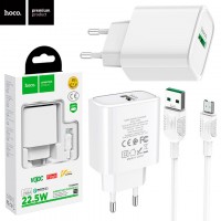 Сетевое зарядное устройство Hoco C69A QC3.0 1USB 5A micro-USB white