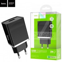 Сетевое зарядное устройство Hoco C42A QC3.0 1USB black