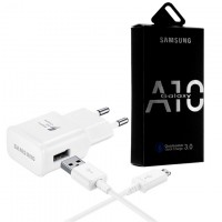 Сетевое зарядное устройство Samsung A10 Fast charger 5V-2A 9V-1.6A 2in1 micro-USB white