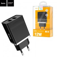 Сетевое зарядное устройство Hoco C43A 2USB 2.4A black