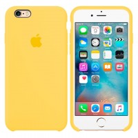 Чехол Silicone Case Original iPhone 6, 6S №55 (Light yellow) (N50)