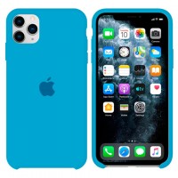 Чехол Silicone Case Original iPhone 11 Pro Max №24 (Azure blue) (N24)