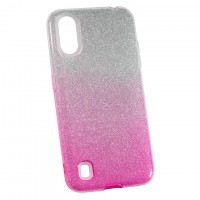 Чехол силиконовый Shine Samsung A01 A015, M01 M015 градиент розовый