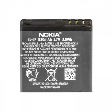 Аккумулятор Nokia BL-6P 830 mAh 6500 Classic, 7900 Crystal Prism AAAA/Original тех.пакет в Одессе