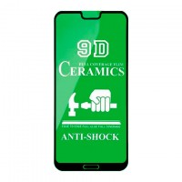 Защитное стекло Ceramics 9D Full Glue Huawei P20 Pro black тех.пакет