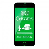 Защитное стекло Ceramics 9D Full Glue iPhone SE 2020 black тех.пакет