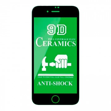 Защитное стекло Ceramics 9D Full Glue iPhone SE 2020 black тех.пакет в Одессе