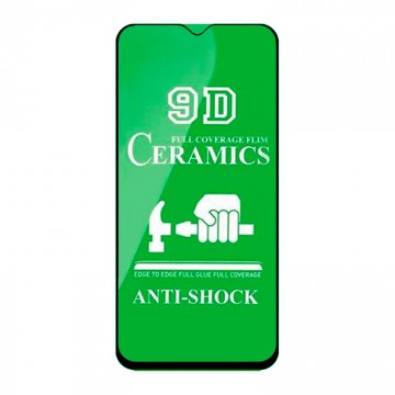 Защитное стекло Ceramics 9D Full Glue Realme 6i black тех.пакет в Одессе