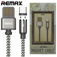 USB кабель Remax RC-095a Magnetic Gravity Type-C серый