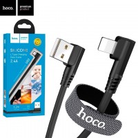 USB кабель Hoco U83 Puissant Silicone Lightning 1.2m черный