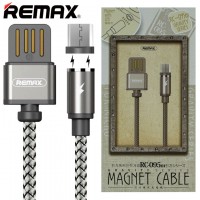 USB кабель Remax RC-095m Magnetic Gravity micro USB серый