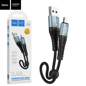 USB кабель Hoco X38 Cool micro USB 0.25m черный в Одессе