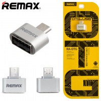 Переходник Remax RA-OTG USB OTG - micro USB серебристый