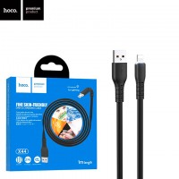 USB кабель Hoco X44 Soft silicone Lightning 1m черный