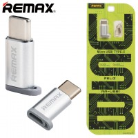 Переходник Remax RA-USB1 micro-Type-C серебристый