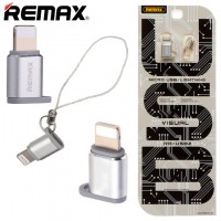 Переходник Remax RA-USB2 micro-Lightning серебристый