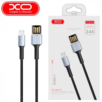 USB кабель XO NB116 micro USB 1m черный в Одессе