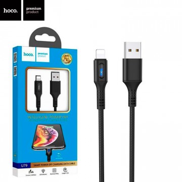 USB кабель Hoco U79 Admirable Smart Power Lightning 1.2m черный в Одессе