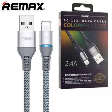 USB кабель Remax Colorful RC-152i Lightning серебристый в Одессе