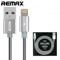 USB кабель Remax Tinned RC-080i Lightning серебристый