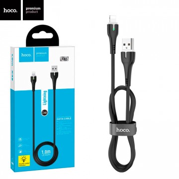 USB кабель Hoco X45 Surplus Lightning 1m черный в Одессе