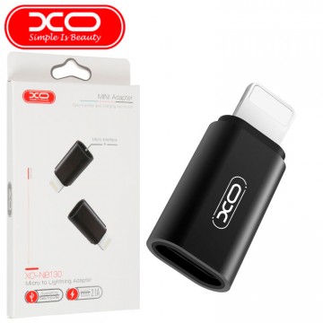 Перехолдник XO NB130 micro USB to Lightning черный в Одессе