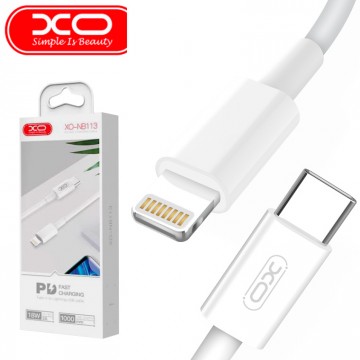 USB кабель XO NB113 Type-C- Lightning 1m белый в Одессе