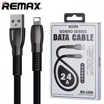 USB кабель Remax Gonro RC-159i Lightning черный в Одессе