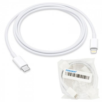 USB кабель Foxconn (MQGJ2ZM/A) Type-C to Lightning original тех.пак. белый в Одессе