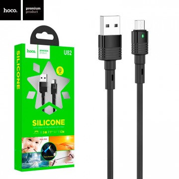 USB кабель Hoco U82 Cool grace micro USB 1.2m черный в Одессе