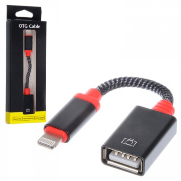 Переходник ткань-металл USB OTG - Lightning, FAT, FAT32 черный в Одессе