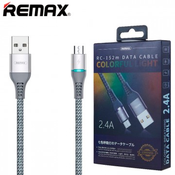 USB кабель Remax Colorful RC-152m micro USB серебристый в Одессе