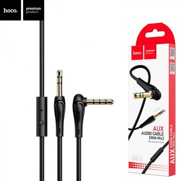 AUX кабель Hoco UPA15 ″Audio″ с микрофоном 1m черный в Одессе
