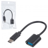 Переходник USB OTG - Type-C тех.пакет черный