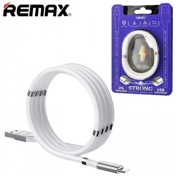 USB кабель Remax Magnetic-storing RC-125i Lightning белый в Одессе