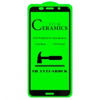 Защитное стекло Ceramics Anti-shock Huawei Y7 2019, Y7 Pro, Y7 Prime black тех.пакет