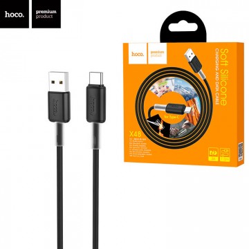 USB кабель Hoco X48 Soft Type-C 1m черный в Одессе