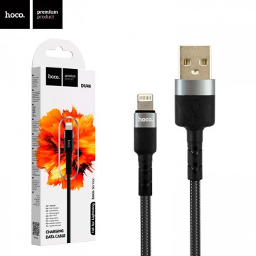 USB кабель Hoco DU46 Charging Lightning 1m черный в Одессе