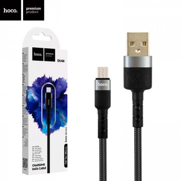 USB кабель Hoco DU46 Charging micro USB 1m черный в Одессе